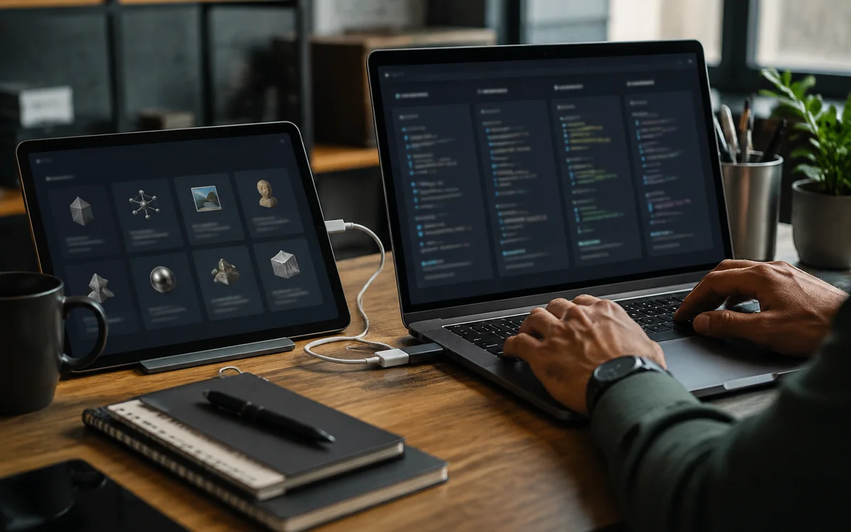 Developer workspace showing model-specific API integration